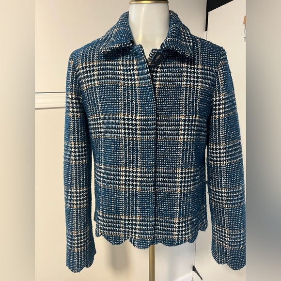 Dolce Cabo Blue Plaid Blazer - Picture 5 of 6